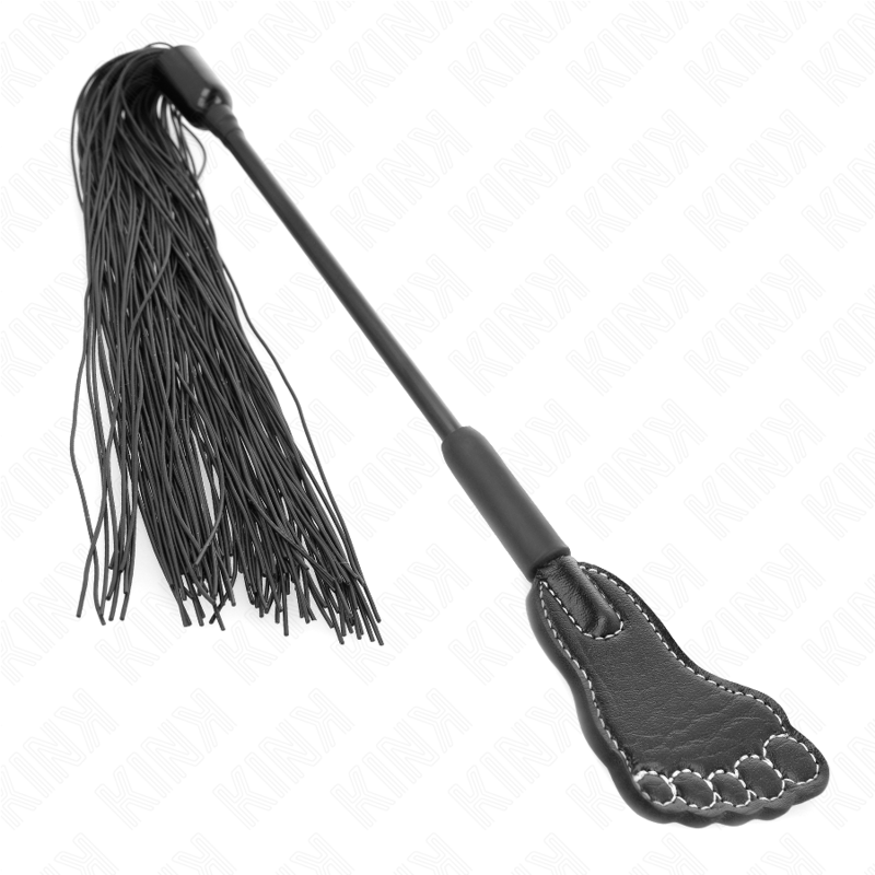 KINK - PAGAIE EN FORME DE PIED AVEC FOUET À GLAND 31 CM KINK IMPACT & TOUCH