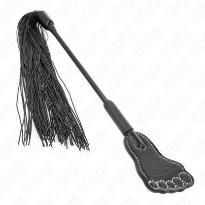 KINK - PAGAIE EN FORME DE PIED AVEC FOUET À GLAND 31 CM KINK IMPACT & TOUCH