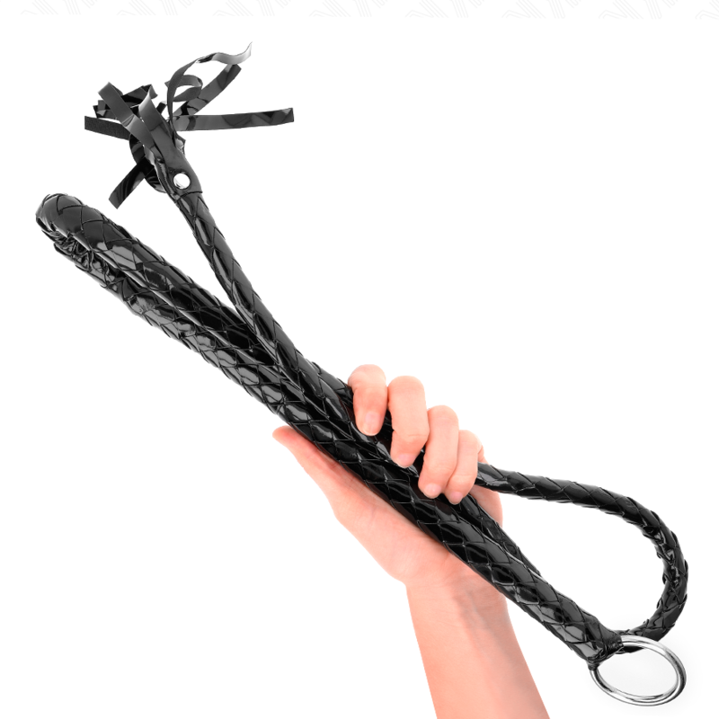 KINK - FOUET LONG EN PVC BRILLANT 138 CM KINK IMPACT & TOUCH