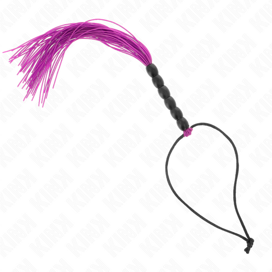 KINK - MINI FOUET EN SILICONE AVEC 6 BILLES VIOLES 26 CM KINK IMPACT & TOUCH