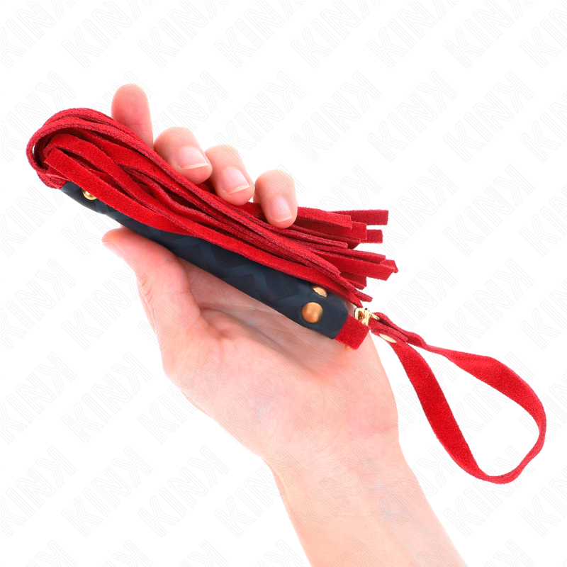 KINK - MINI FOUET DAIM ROUGE 30 CM KINK IMPACT & TOUCH
