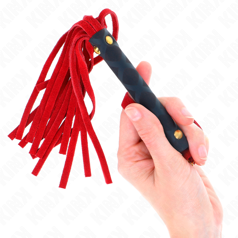 KINK - MINI FOUET DAIM ROUGE 30 CM KINK IMPACT & TOUCH