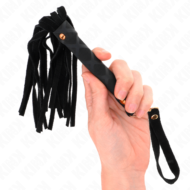 KINK - MINI FOUET DAIM NOIR 30 CM KINK IMPACT & TOUCH