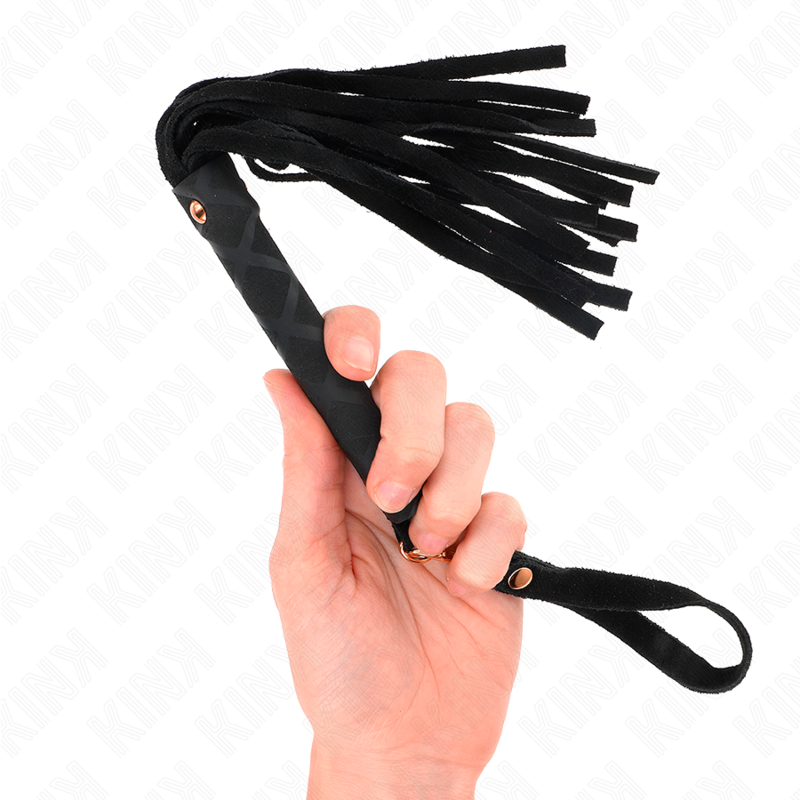KINK - MINI FOUET DAIM NOIR 30 CM KINK IMPACT & TOUCH
