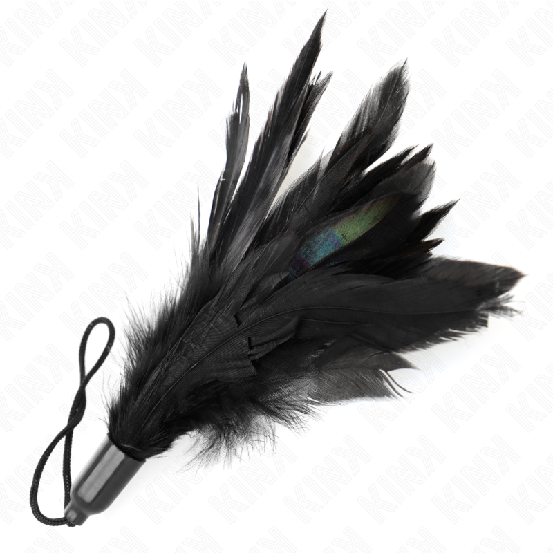 KINK - PLUMES CHACOUILLÉES AVEC MANCHE CORDE BASE PLASTIQUE 15 CM KINK IMPACT & TOUCH