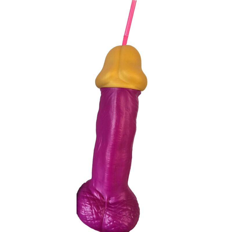 DIABLO PICANTE - VERRE  PÉNIS EN PLASTIQUE FUCHSIA DIABLO PICANTE