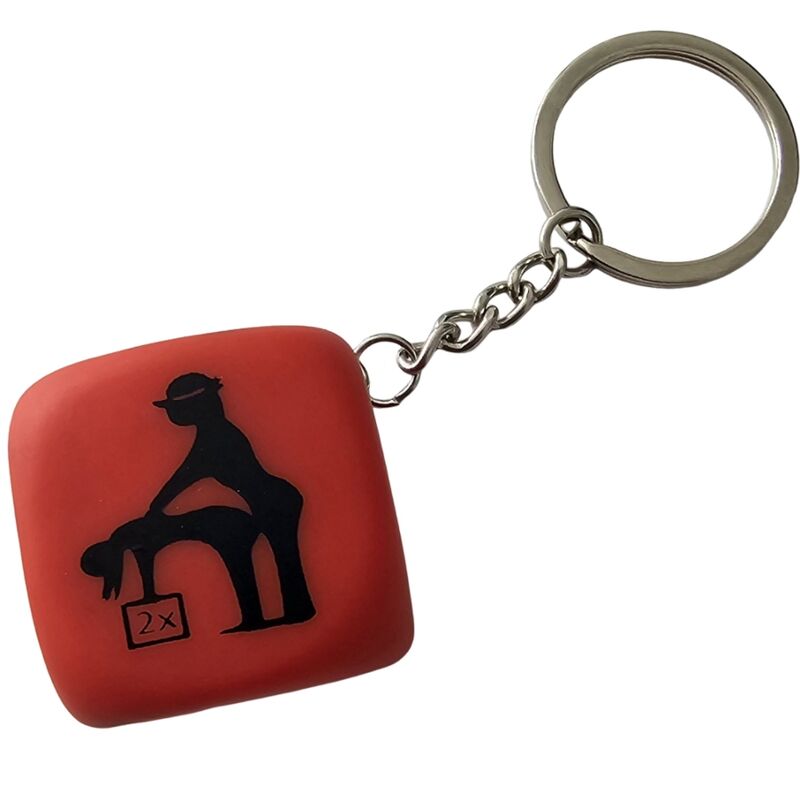 DIABLO PICANTE - PORTE-CLÉS DÉ ROUGE AVEC POSES DIABLO PICANTE