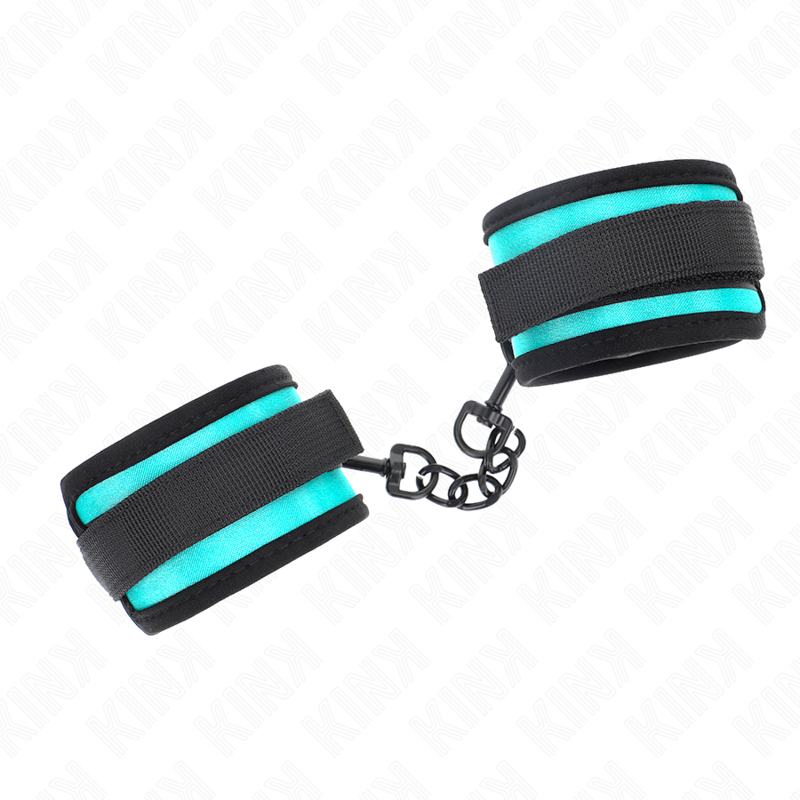KINK - APPAREILS DE POIGNET EN NYLON À CROCHET ET BOUCLE NOIR-BLEU RÉGLABLE 18-32 CM X 5 CM KINK WRIST RESTRAINT