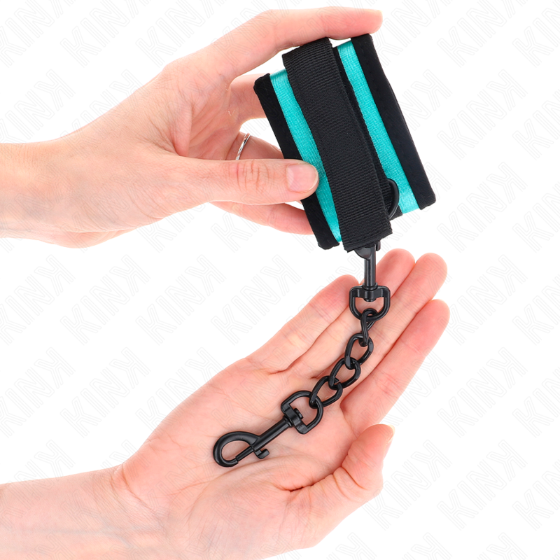 KINK - APPAREILS DE POIGNET EN NYLON À CROCHET ET BOUCLE NOIR-BLEU RÉGLABLE 18-32 CM X 5 CM KINK WRIST RESTRAINT
