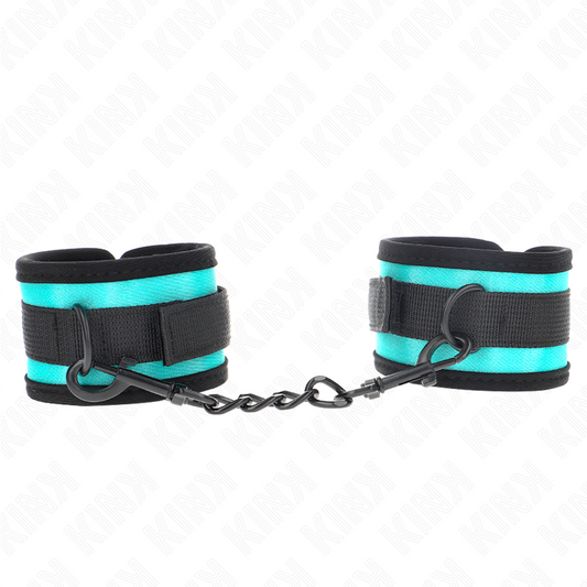 KINK - APPAREILS DE POIGNET EN NYLON À CROCHET ET BOUCLE NOIR-BLEU RÉGLABLE 18-32 CM X 5 CM KINK WRIST RESTRAINT