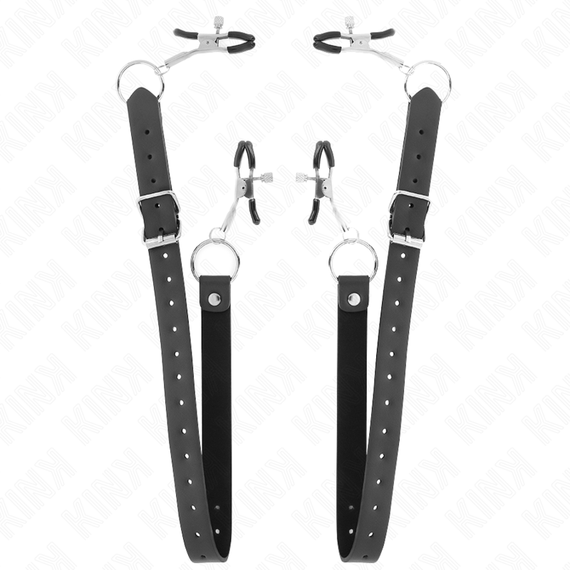 KINK - 4 PINCES À CLITORIS RÉGLABLES 34-48 CM KINK NIPPLE GRIP