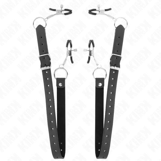 KINK - 4 PINCES À CLITORIS RÉGLABLES 34-48 CM KINK NIPPLE GRIP