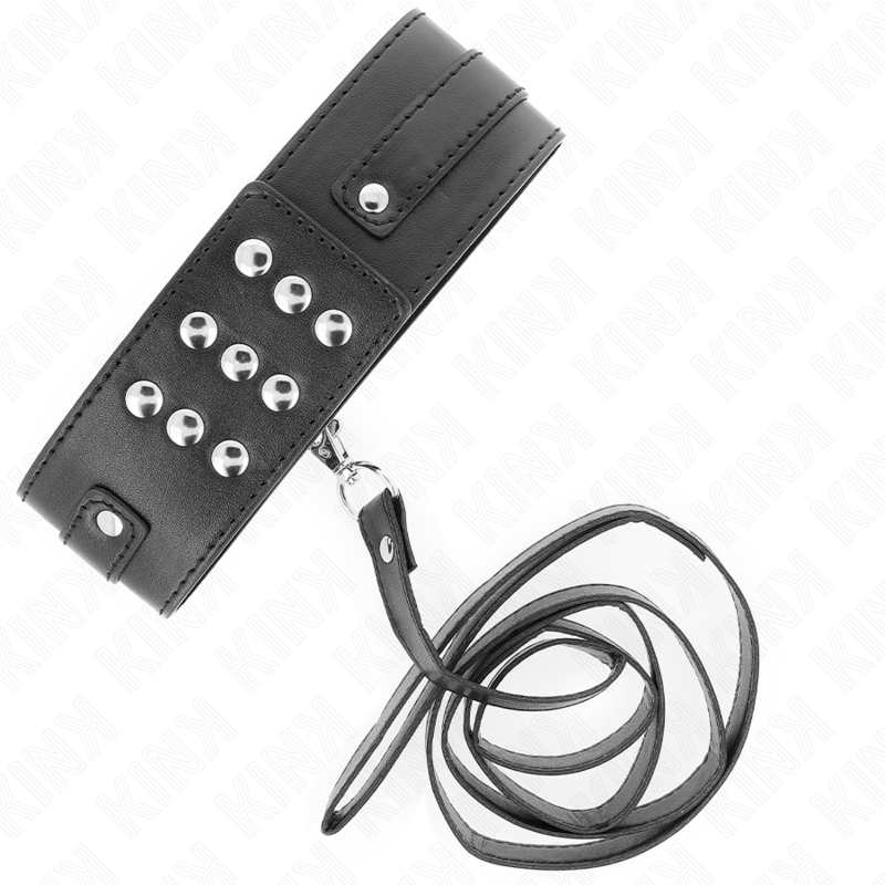 KINK - COLLIER AVEC CEINTURE 116 CM MODÈLE 1 RÉGLABLE 36-43 CM X 5 CM KINK COLLAR & GAG