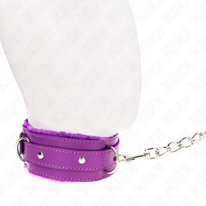 KINK - COLLIER AVEC LAISSE 65 CM AVEC RESTRICTIONS VIOLET 36-42 CM X 5,5 CM KINK COLLAR & GAG