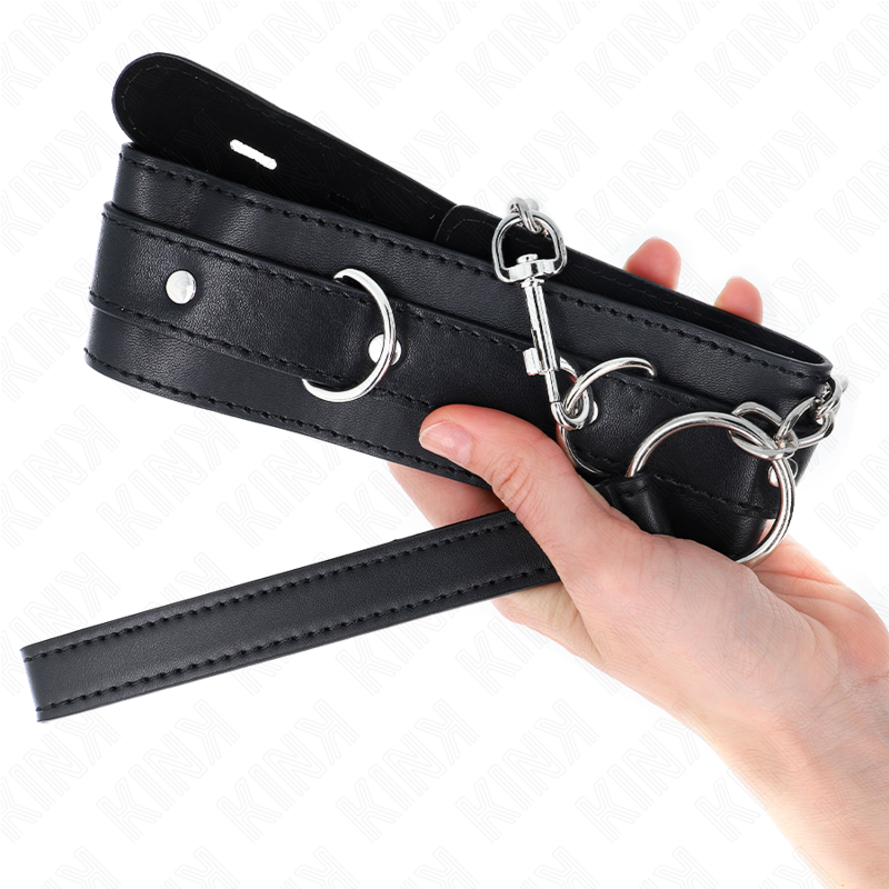 KINK - COLLIER AVEC CEINTURE 65 CM AVEC SANGLE NOIR 54 X 4,5 CM KINK COLLAR & GAG