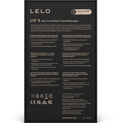 LELO - LIV™ 3 STIMULATEUR POINT G VIOLET LELO