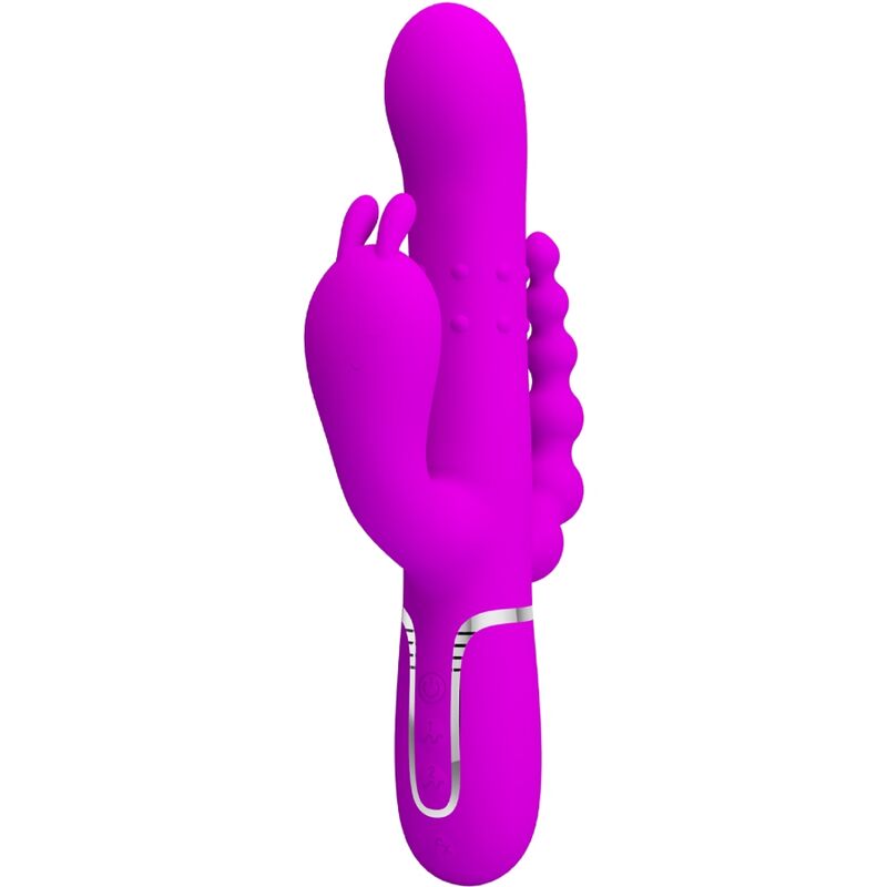 PRETTY LOVE - CAMMY TRIPLE VIBRATEUR MULTIFONCTION 4 EN 1 ROSE PRETTY LOVE FLIRTATION