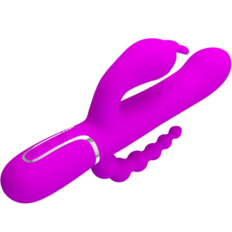 PRETTY LOVE - CAMMY TRIPLE VIBRATEUR MULTIFONCTION 4 EN 1 ROSE PRETTY LOVE FLIRTATION
