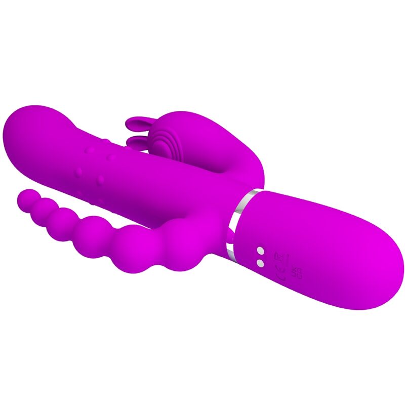 PRETTY LOVE - CAMMY TRIPLE VIBRATEUR MULTIFONCTION 4 EN 1 ROSE PRETTY LOVE FLIRTATION