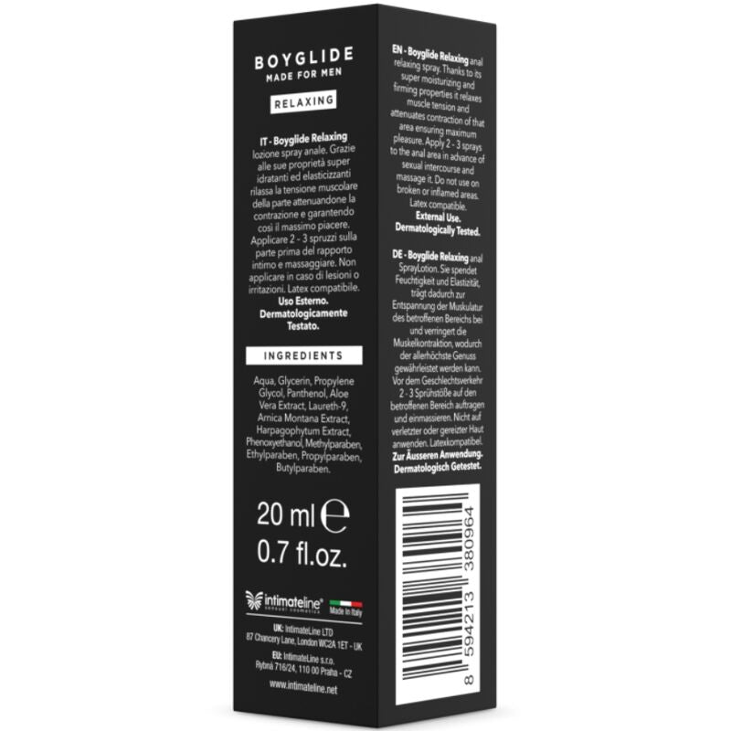 INTIMATELINE - BOYGLIDE SPRAY RELAXANT ANAL 20 ML INTIMATELINE BOYGLIDE