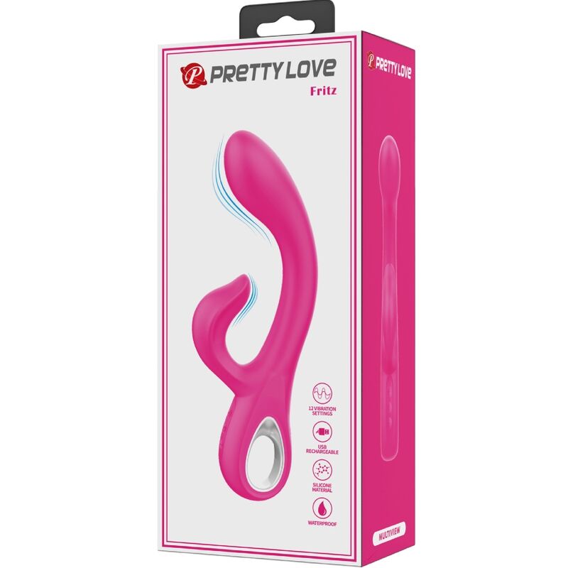 PRETTY LOVE - VIBRATEUR FRITZ RABBIT 12 VIBRATIONS ROSE PRETTY LOVE FLIRTATION