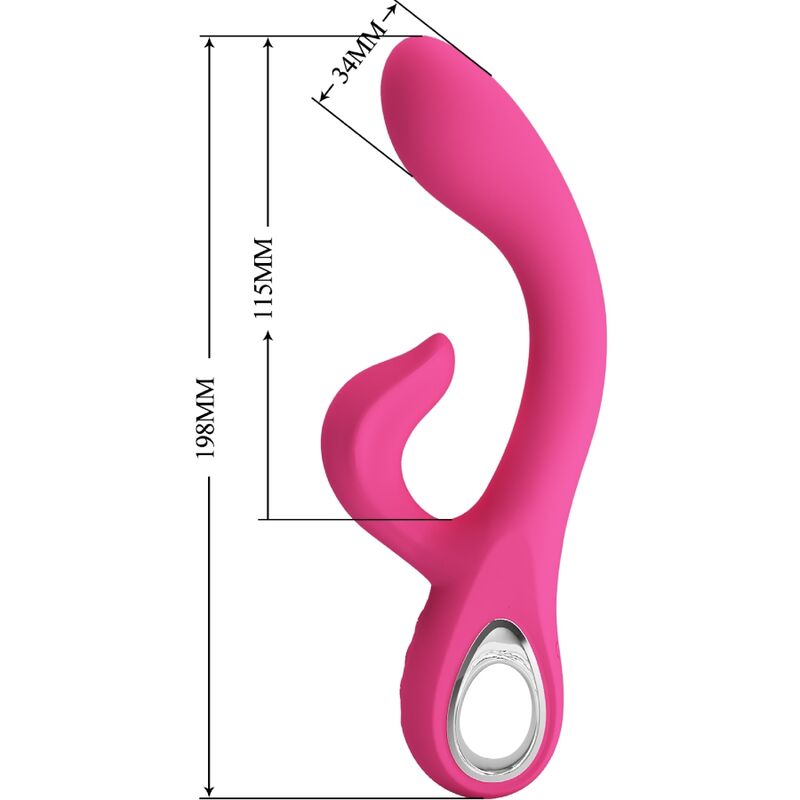 PRETTY LOVE - VIBRATEUR FRITZ RABBIT 12 VIBRATIONS ROSE PRETTY LOVE FLIRTATION