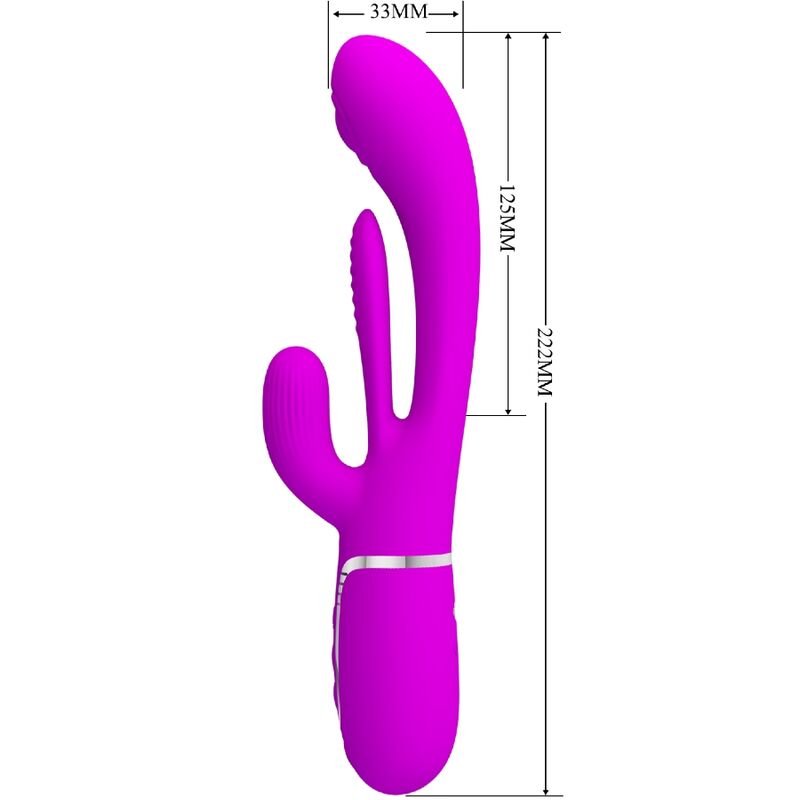 PRETTY LOVE - SHANIA TRIPLE RABBIT VIBRATEUR MULTIFONCTION ROSE PRETTY LOVE FLIRTATION
