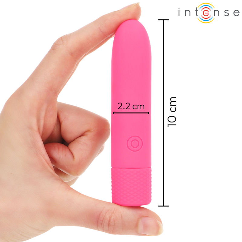 INTENSE - SYMONE BULLET VIBRANT RECHARGEABLE USB 8 VIBRATIONS ROSE 10 X 2,2 CM INTENSE FUN TOYS