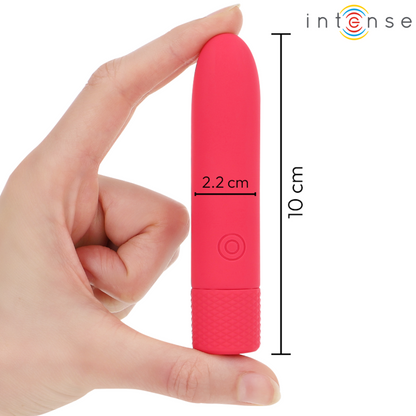 INTENSE - SYMONE BULLET VIBRANT RECHARGEABLE USB 8 VIBRATIONS ROUGE 10 X 2,2 CM INTENSE FUN TOYS