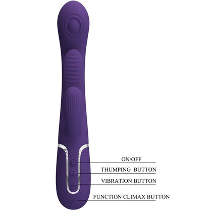 PRETTY LOVE - SHANIA TRIPLE RABBIT VIBRATEUR MULTIFONCTION VIOLET PRETTY LOVE