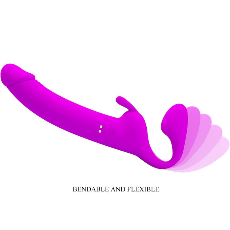 PRETTY LOVE - ZANINI STRAPLESS STRAP-ON 10 VIBRATIONS VIOLET PRETTY LOVE PARTY UP