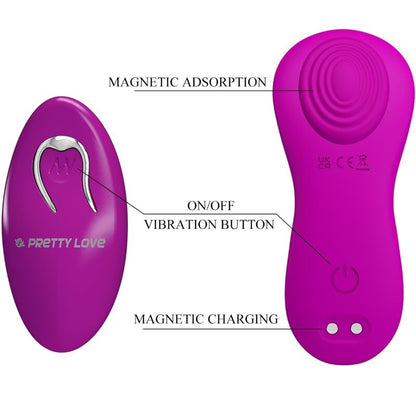 PRETTY LOVE - ROMARIO STIMULATEUR DE CLITORIS À LAY-ON TÉLÉCOMMANDE ROSE PRETTY LOVE PARTY UP