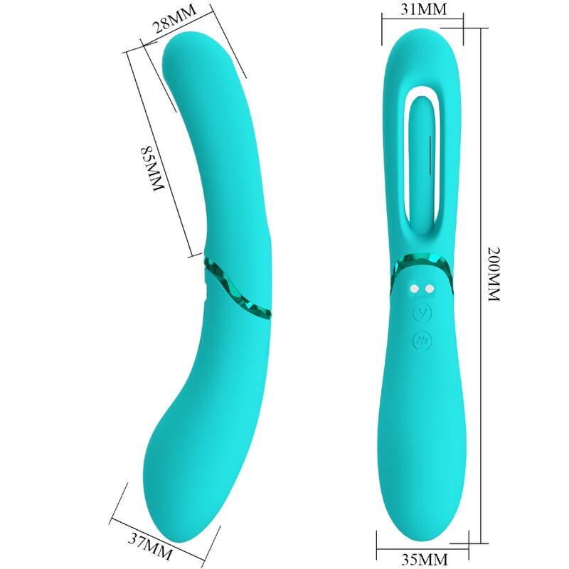 ROMANCE - VIBRATEUR POINT G LEXIE 7 VIBRATIONS BLEU ROMANCE