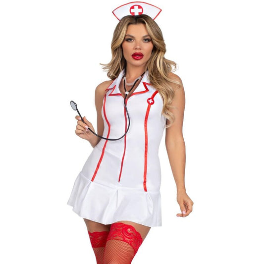 LEG AVENUE - COSTUME D'INFIRMIÈRE EN CHEF BLANC M/L LEG AVENUE COSTUMES