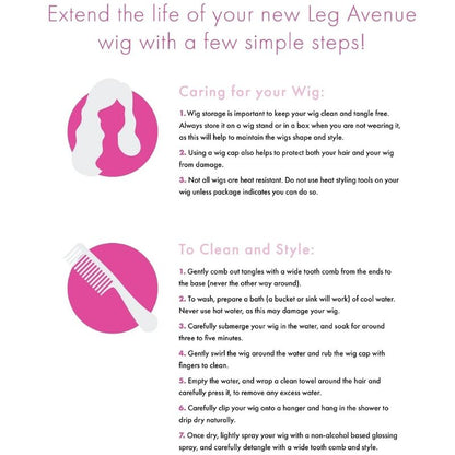 LEG AVENUE - PERRUQUE LONGUE ET DROITE BANGIN NOIRE LEG AVENUE ACCESSORIES