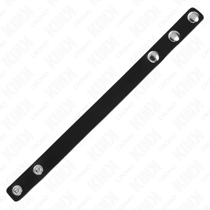 KINK - ANNEAU PÉNIS EN CUIR AVEC FERMETURE À PRESSION 21,5 X 1,5 CM KINK RING POWER