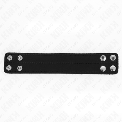KINK - ANNEAU PÉNIS EN CUIR AVEC FERMETURE À PRESSION 18,5 X 3,3 CM KINK RING POWER