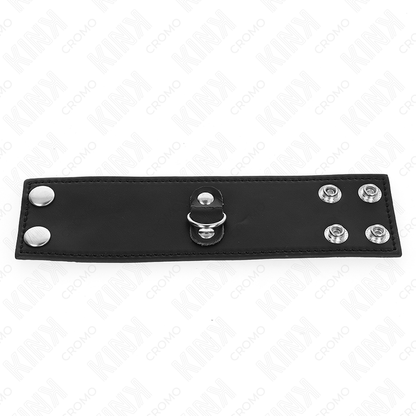 KINK - ANNEAU PÉNIS EN CUIR AVEC FERMETURE À PRESSION 18 X 5 CM KINK RING POWER