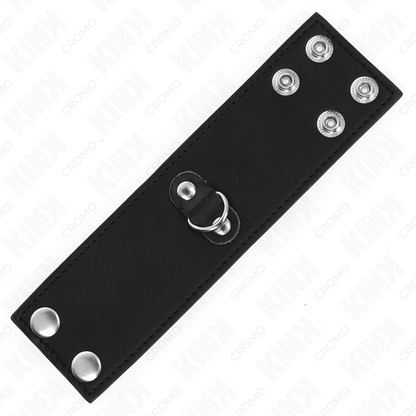 KINK - ANNEAU PÉNIS EN CUIR AVEC FERMETURE À PRESSION 18 X 5 CM KINK RING POWER