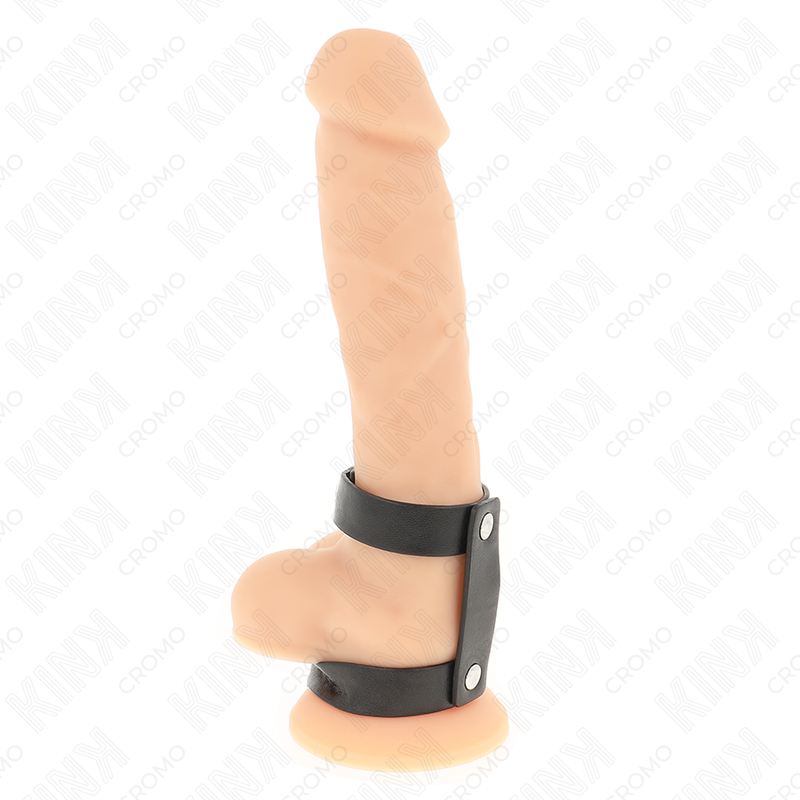 KINK - ANNEAU PÉNIS DOUBLE EN CUIR RÉGLABLE KINK RING POWER