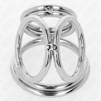 KINK - ANNEAU PÉNIS EN MÉTAL TRIPLE CHROME 3,8 CM À 5 CM MODÈLE 1 KINK RING POWER