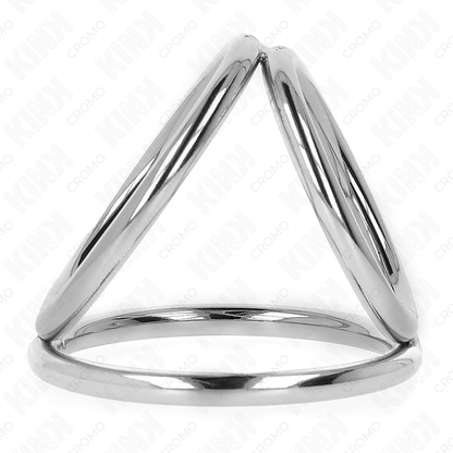 KINK - ANNEAU PÉNIS EN MÉTAL TRIPLE CHROME 3,8 CM À 5 CM MODÈLE 2 KINK RING POWER