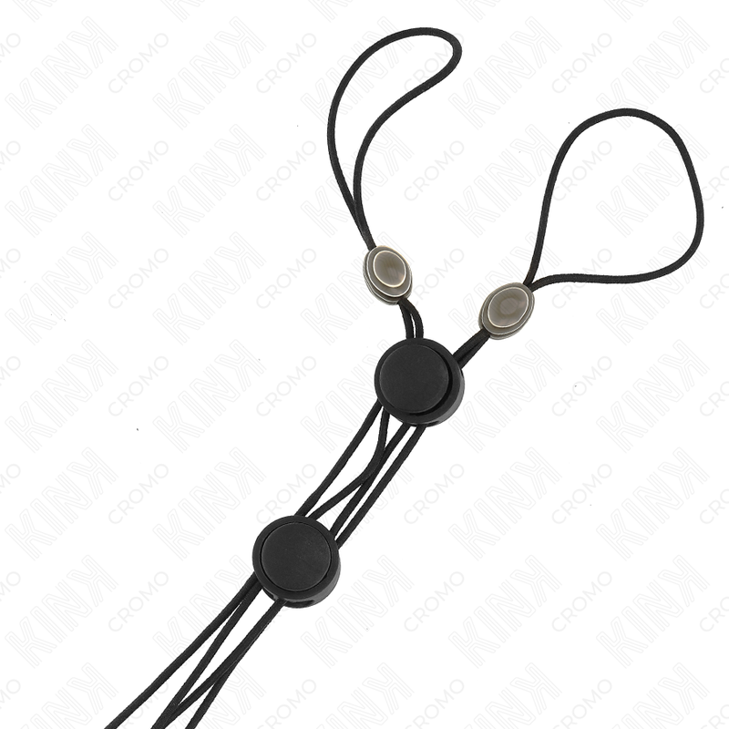 KINK - PINCES À TÉTONS NOIRES AVEC ÉLASTIQUE NOIR KINK NIPPLE GRIP