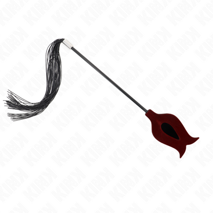 KINK - Fouet à pompon en silicone forme rose 45 cm KINK IMPACT & TOUCH