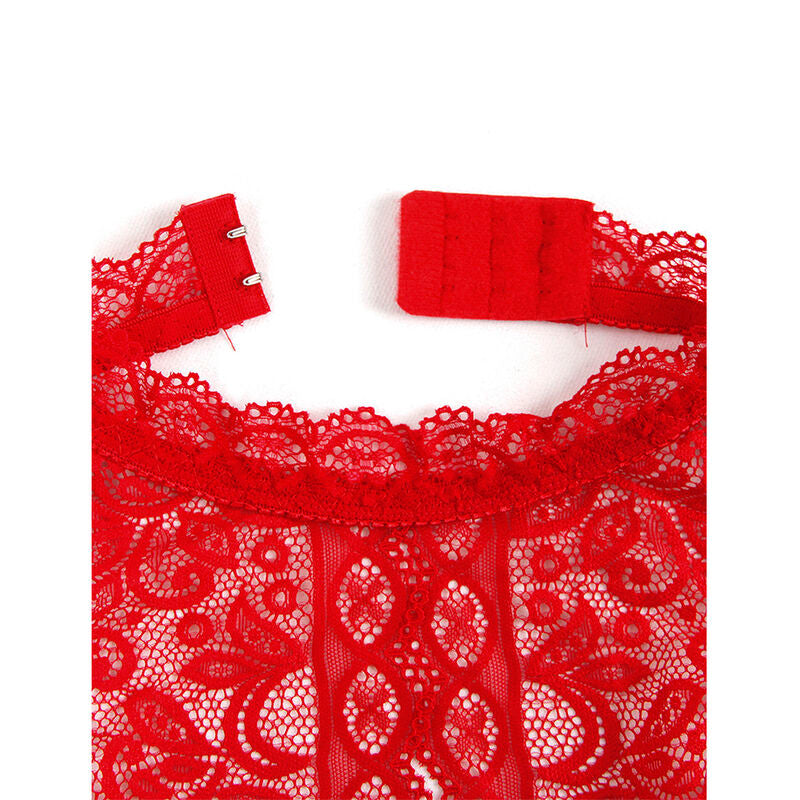 SUBBLIME - 953874 BODY COUPE OUVERTE ROUGE S/M SUBBLIME BODYSTOCKINGS
