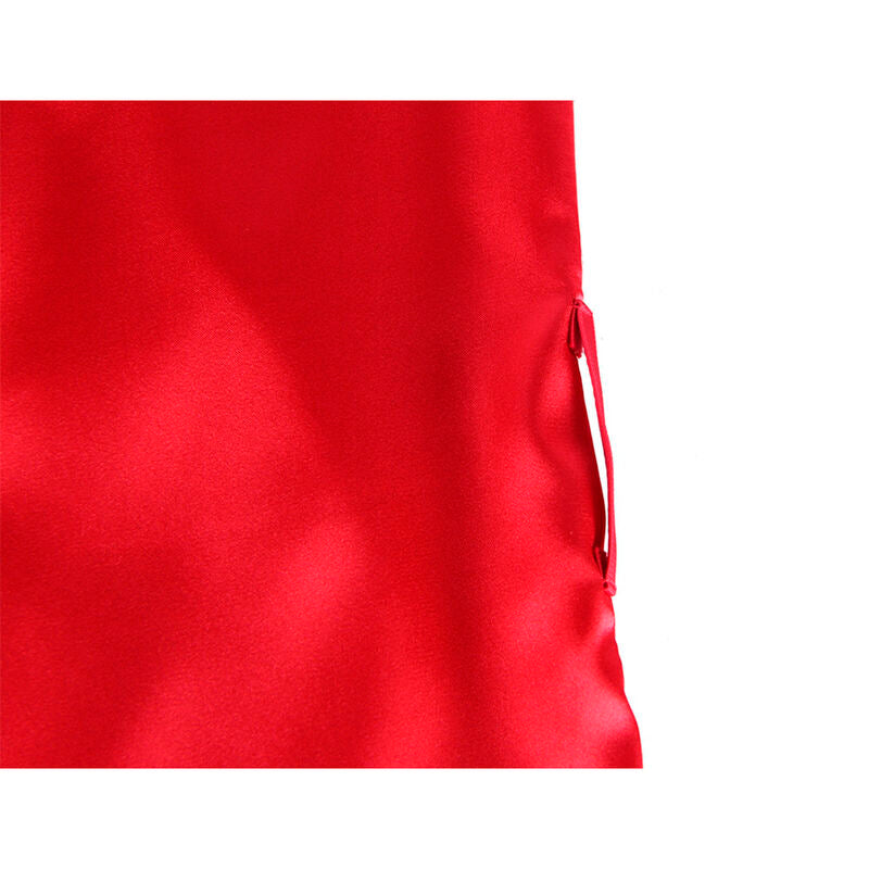 SUBBLIME - 954017 CARACO DOS TRANSPARENT EN DENTELLE + STRING ROUGE/NOIR S/M SUBBLIME SETS