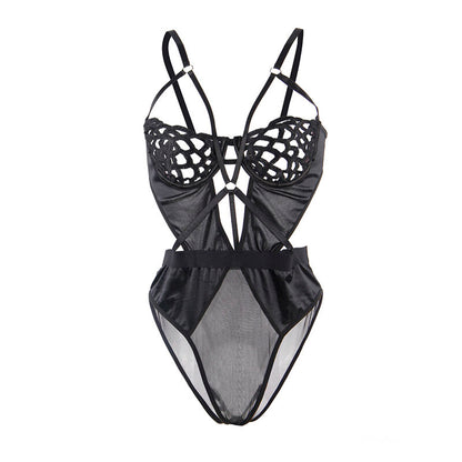 SUBBLIME - 954055 BODY SEXY EN DENTELLE NOIR S/M SUBBLIME BODYSTOCKINGS