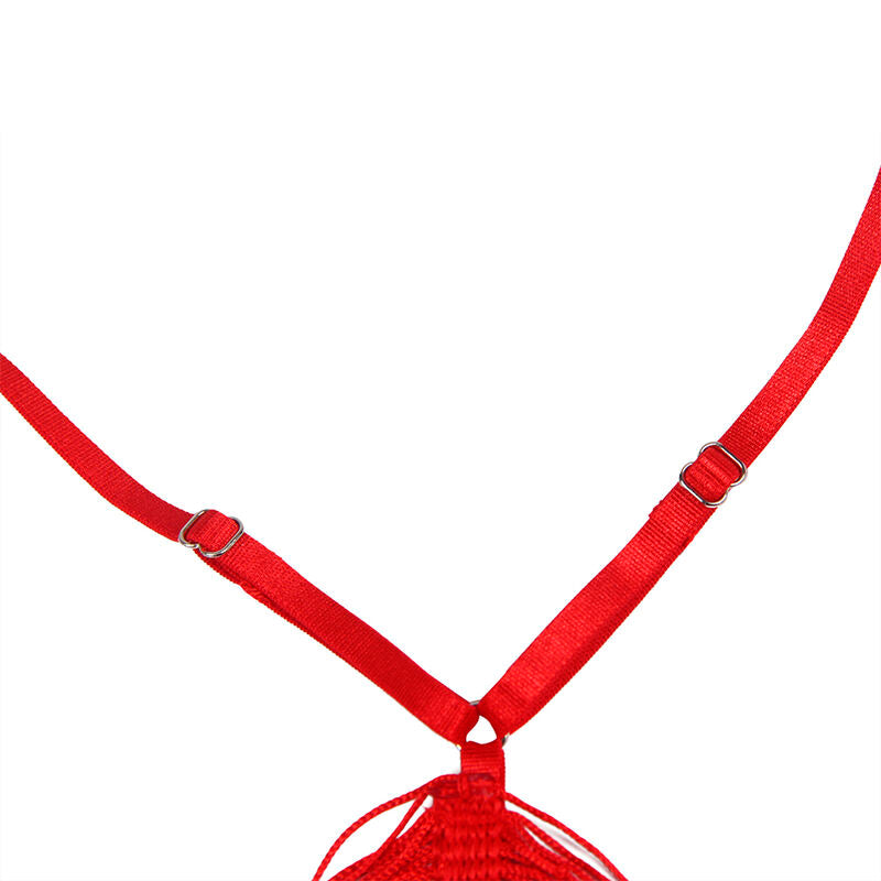 SUBBLIME - 954253 ROBE À BRETELLES + STRING ROUGE L/XL SUBBLIME SETS