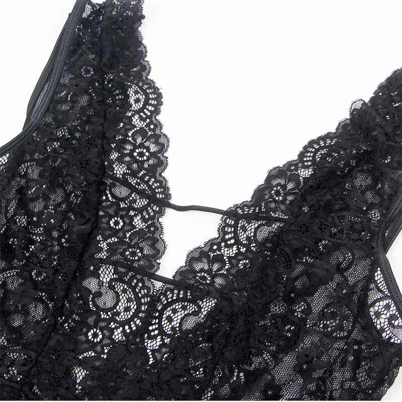 SUBBLIME - 954390 BODY SEXY AVEC PORTE-JARRETELLES NOIR L/XL SUBBLIME BODYSTOCKINGS
