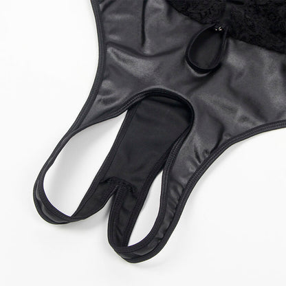 SUBBLIME - 954390 BODY SEXY AVEC PORTE-JARRETELLES NOIR L/XL SUBBLIME BODYSTOCKINGS